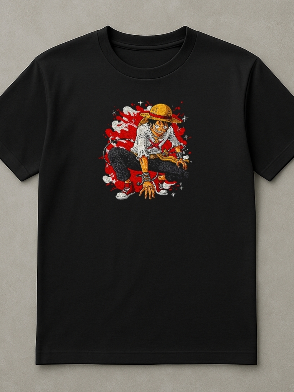 "Urban Stitch Tees" Unisex T-shirt Black Color Embroid Design